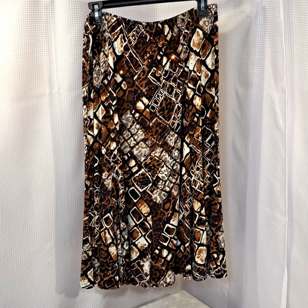 Alfred Dunner Midi Skirt with Copper Sequins